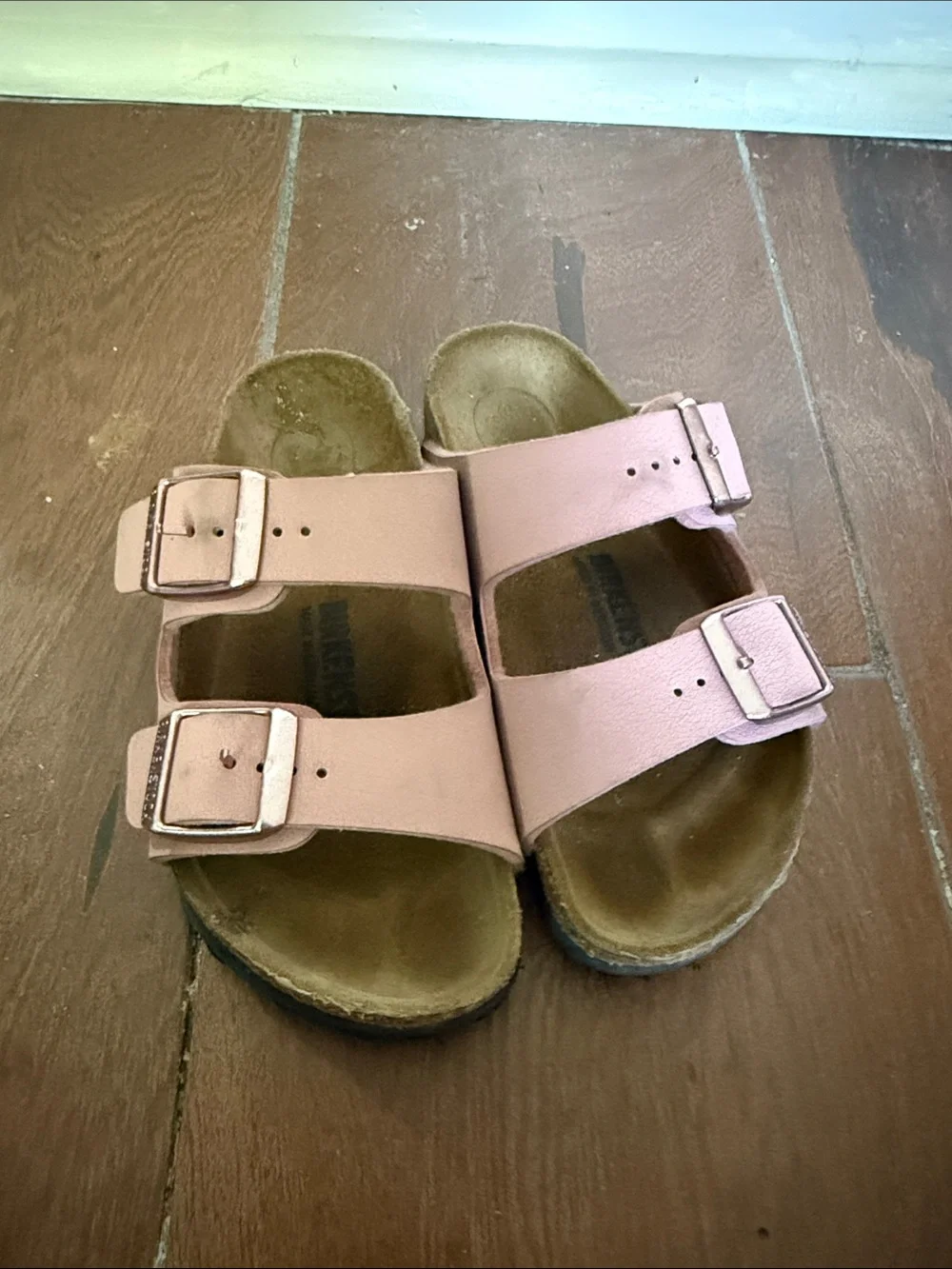 Birkenstock Kids Pink Double-Strap Slide Sandals